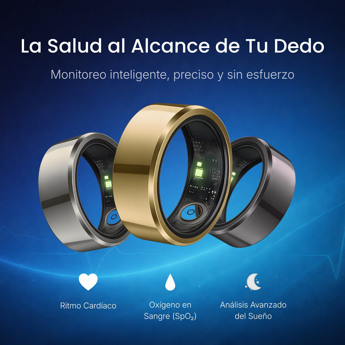 2025 Smart Ring Blood Pressure Heart Rate Sleep Monitoring Smartring IP68 & 5ATM Waterproof Multi-Sport Mode Smartring Man Women